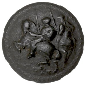 L'Europe, un bouton civil avec des chevaliers