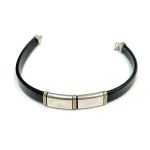 Poland, Silver and Rubber Bracelet
