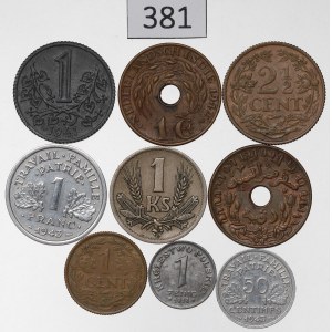 A set of coins from around the world
