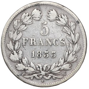 France, 5 francs 1833