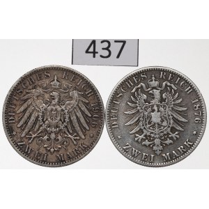 Germany, Lot of 2 marks 1876-1906