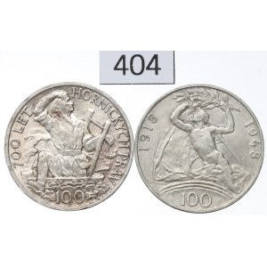 Czechoslovakia, Lot of 100 crowns 1948-49