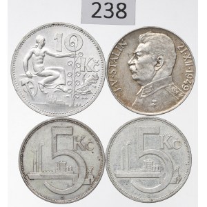 Czechoslovakia, Lot 5-50 korunas 1928-49