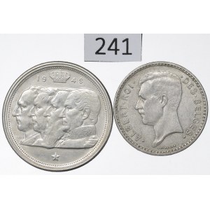 Belgium, Lot of 20-100 francs 1934-49
