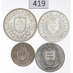 Slovakia, Set 1-20 crowns 1939-44