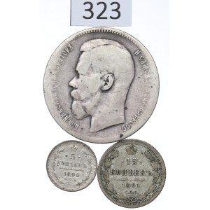 Russia, Lot of 5 kopecks-1 ruble 1881-97