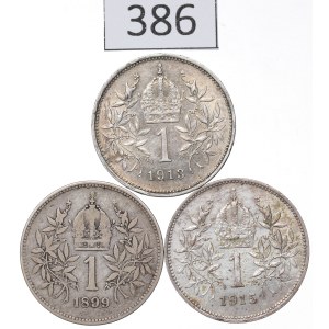 Austria, Set of 1 crown 1899-1915