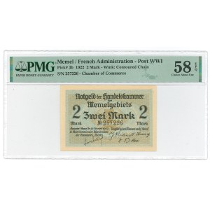 Lithuania, Memel (Klaipeda) 2 marks 1922 - PMG 58 EPQ