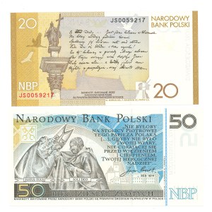 Third Polish Republic, 20 PLN and 50 PLN - set of two banknotes