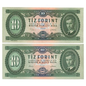 Węgry, 2 x 10 forintów 1962/1969