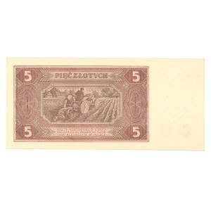 People's Republic of Poland, 5 zlotych, 1948 BF