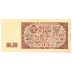 PRL, 5 złotych 1948 BH
