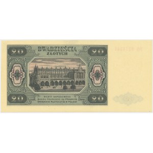 People's Republic of Poland, 20 zlotych, 1948 DS