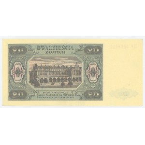 People's Republic of Poland, 20 zlotych, 1948, HW