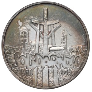 Third Republic of Poland, 100,000 zlotys, 1990, Solidarity, Type A