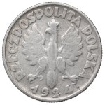 Second Polish Republic, 2 zlote, 1924 (letter H), Birmingham: Woman and Ears of Wheat