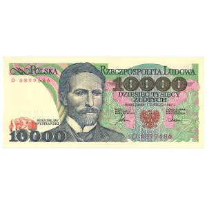 PRL, 10,000 zlotys 1987 D