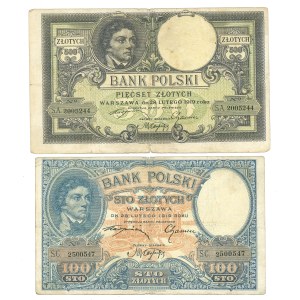 II RP, Zestaw 100 i 500 złotych 1919