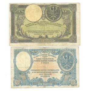 II RP, Zestaw 100 i 500 złotych 1919
