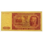 People's Republic of Poland, 100 zlotych, 1948 KF - ribbed paper