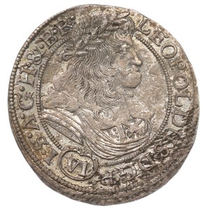 Silesia under Habsburg rule, Leopold I, 6 kreuzer, 1683 SHS, Wrocław