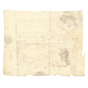 Poland, Collection receipt for clergy property donation from 1794 - RARE