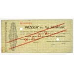 II RP, Przekaz na 50 mln marek polskich 1923 - WZÓR - numeracja 0000000