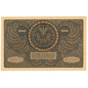 Second Polish Republic, 1,000 Polish marks, 1919, Series III AY