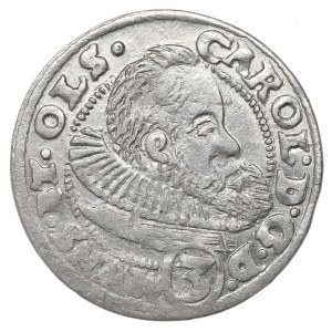 Silésie, Duché de Ziębice-Oleśnica, Charles, 3 kreuzer, 1612, Oleśnica