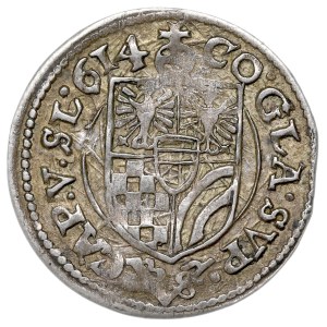 Silésie, Duché de Ziębice-Oleśnica, Charles, 3 kraïcars 1614, Oleśnica