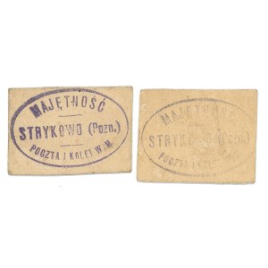 Strykowo, court stamp/receipt (?) 2 pcs.