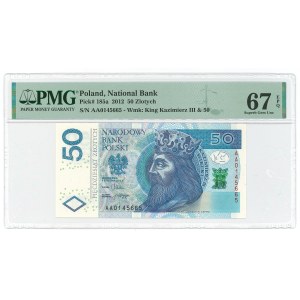 50 zlotys 2012 AA - PMG 67 EPQ