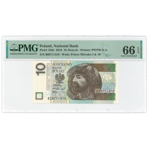 10 Złoty 2016 BI – PMG 66 EPQ