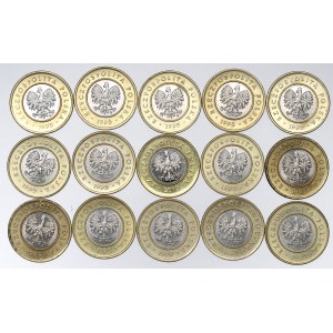 Third Republic of Poland, 1995 2 zlote Set - 15 pieces