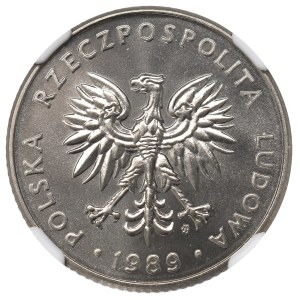 People's Republic of Poland, 20 zlotych, 1989 - NGC MS66