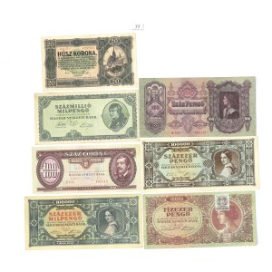 Hungary, Set of banknotes - 7 pcs.