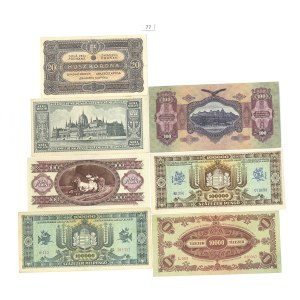 Hungary, Set of banknotes - 7 pcs.