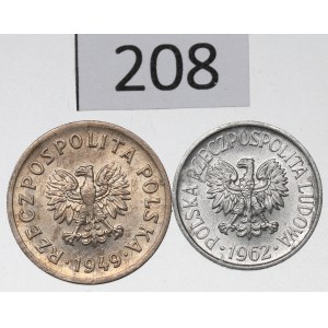 Poľská ľudová republika, súprava 5–10 grošov, 1949–1962