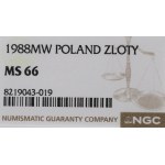 Poľská ľudová republika, 1 zlotý, 1988 – NGC MS66