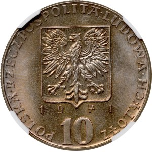 People's Republic of Poland, 10 zlotych, 1971, FAO - NGC MS66