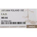 People's Republic of Poland, 10 zlotych, 1971, FAO - NGC MS66