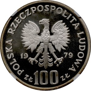 PRL, 100 złotych 1979 Ochrona środowiska - Ryś NGC PF68 Ultra Cameo
