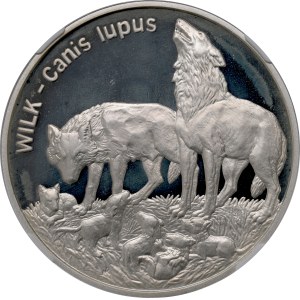 III RP, 20 złotych 1999, Wilk - NGC PF67 Ultra Cameo