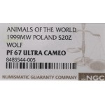 III RP, 20 złotych 1999, Wilk - NGC PF67 Ultra Cameo