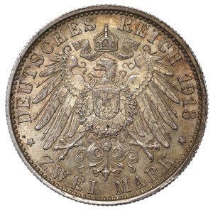 Niemcy, Prusy, 2 marki 1913 - 25 lat rządów Wilhelma II