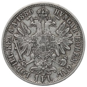 Austria, Franz Joseph, 1 florin 18868