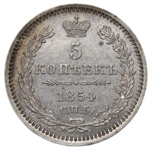 Russia, Nicola I, 5 copeika 1854 HI