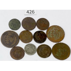 Polska, Zestaw 1-5 groszy 1790-1820