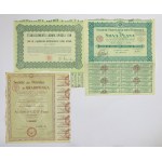 Second Polish Republic, stock certificate set—5 copies—perfect for a beginner collector!