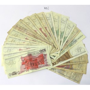 PRL, Set of 21 banknotes 20-10,000 złoty